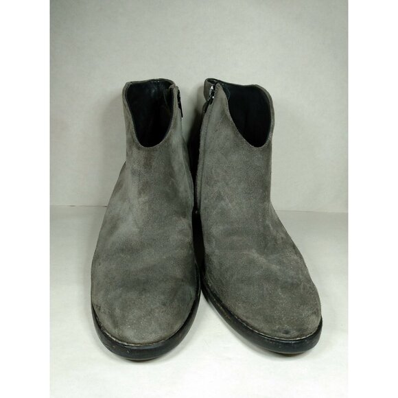 Paul Green Delgado Womens Gray Suede Block Heel Ankle Boots Booties US 8 Fits 9 - Picture 2 of 10